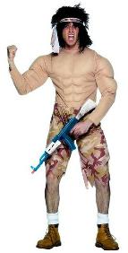 Rambo Stallone Muscleman Jumpsuit Costume