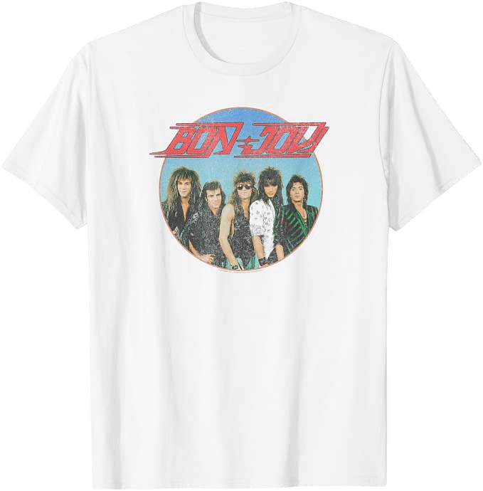 Bon Jovi 80s Photo T-shirt, White