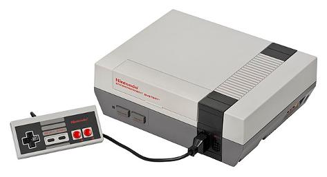 Nintendo Entertainment System (NES) console with controller - public domain image